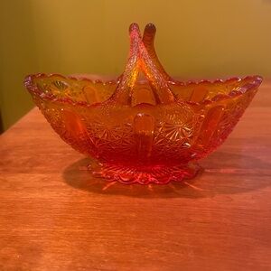 Fenton Art Glass Split Basket